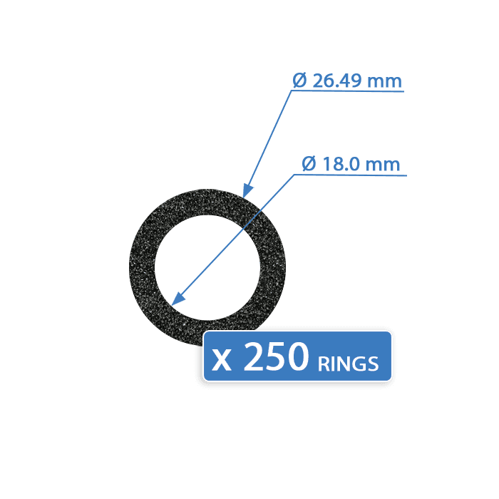 18mm Evocore Bulk Pack Small Foam Rings - 250 Pack - alternate view 1