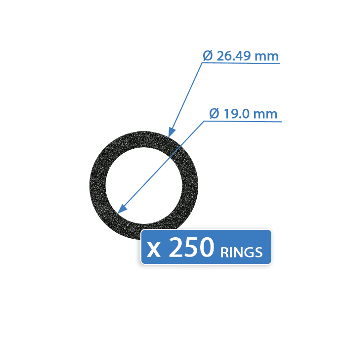 19mm Evocore Bulk Pack Small Foam Rings - 250 Pack - alternate view 1