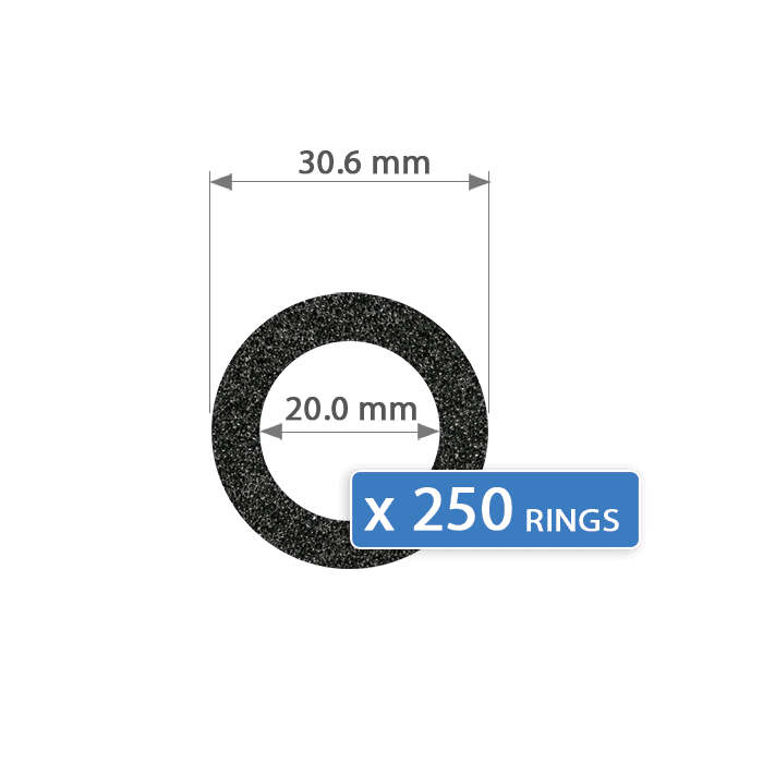 20mm Evocore Bulk Pack Medium Foam Rings - 250 Pack - alternate view 1