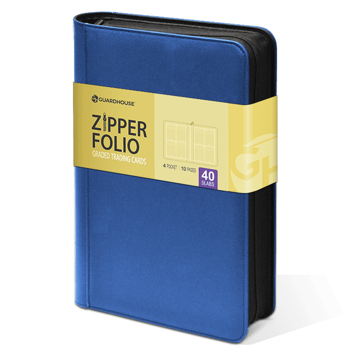 Graded Trading Card Zipper Folio for 40 PSA Card Slabs - Blue Denim