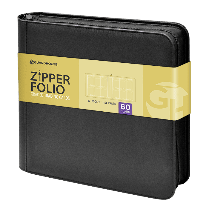 Graded Trading Card Zipper Folio for 60 PSA Card Slabs - Charcoal