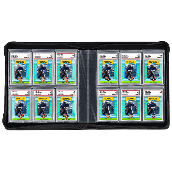 Graded Trading Card Zipper Folio for 60 PSA Card Slabs - Charcoal - alternate view 2