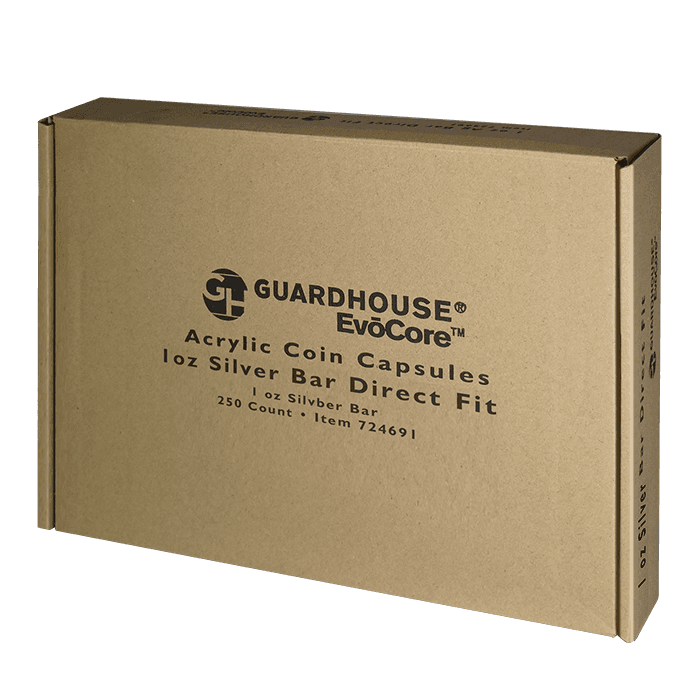 1 oz Silver Bar EvoCore holders. 250 Count Box - alternate view 1