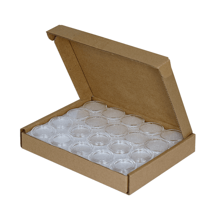 Nickel 21.2mm Direct-Fit EvoCore coin holders - (S dia) / 50 per box.