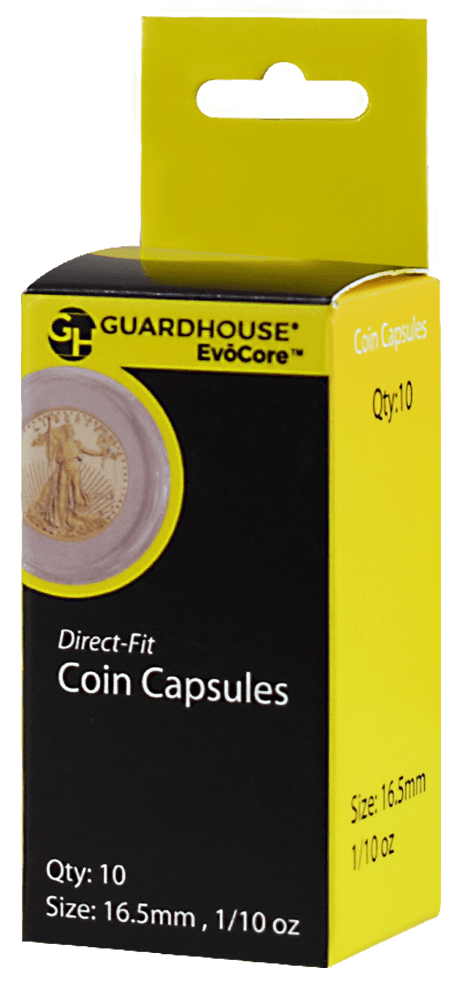 1/10 oz Gold Eagle Direct-Fit EvoCore Coin Capsules - 10 Pack