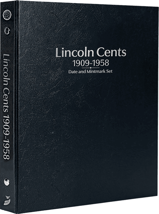 Lincoln Cents 1909-1958, Date & Mintmark Set P, D & S (Black)
