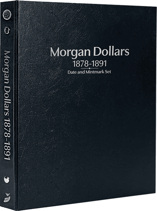 Morgan Dollars 1878-1891, Date & Mintmark Set P, S, CC, & O (Black)