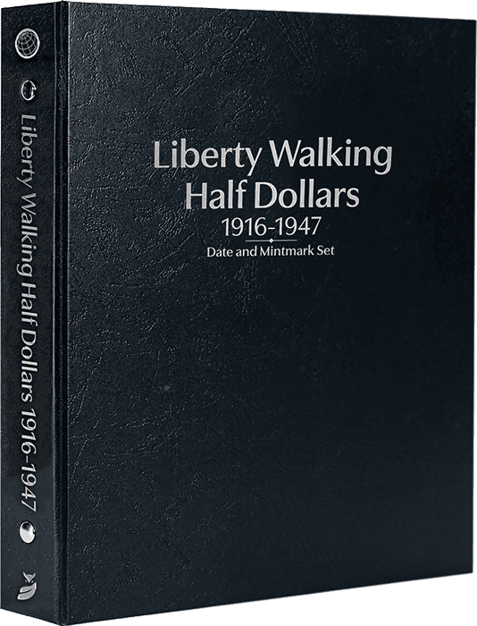 Liberty Walking Half Dollars 1916-1947, Date & Mintmark Set P, D & S (Black)