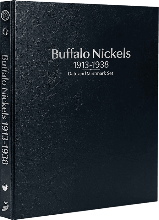 Buffalo Nickels 1913-1938, Date & Mintmark Set P, D & S (Black)