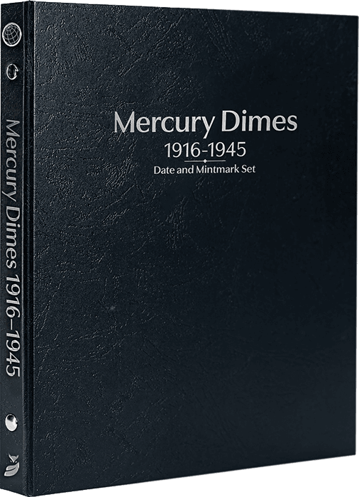 Mercury Dimes 1916-1945, Date & Mintmark Set P, D & S (Black)