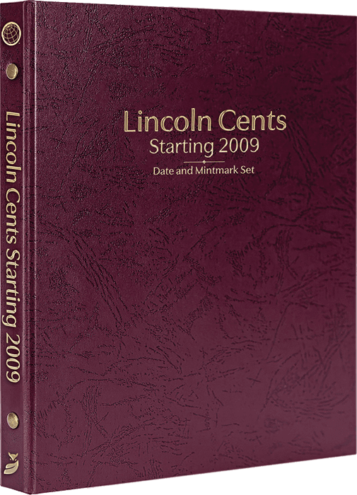 Lincoln Cents Starting 2009, Date & Mintmark Set P, D, S & W (Burgundy)