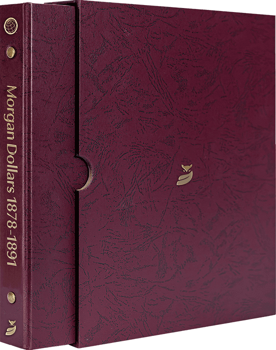 Morgan Dollars 1878-1891 Date & Mintmark Set Prestige Coin Album (Burgundy) - alternate view 1