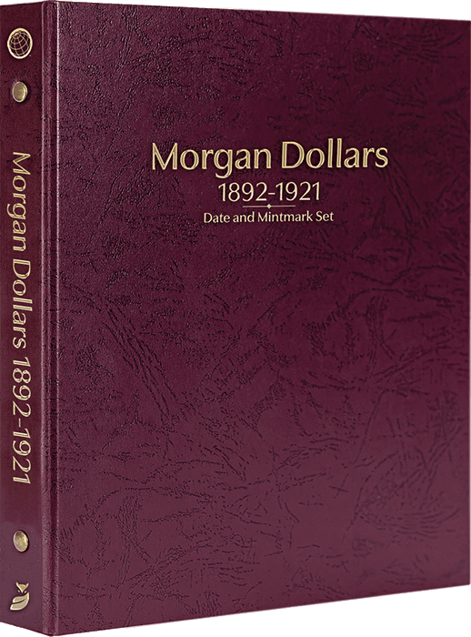 Morgan Dollars 1892-1921, Date & Mintmark Set P, D, S, CC, & O (Burgundy)