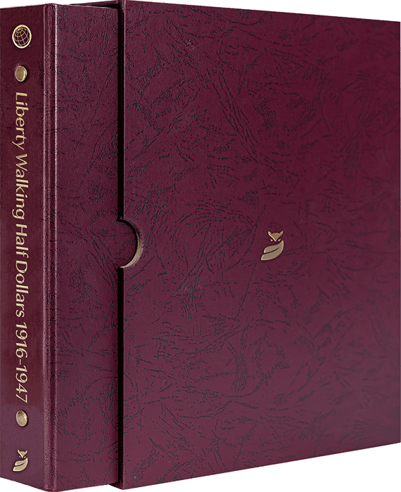 Liberty Walking Half Dollars 1916-1947, Date & Mintmark Set P, D & S (Burgundy) - alternate view 1