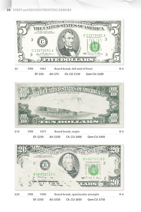 United States Paper Money Errors, Fifth Edition - alternate view 1