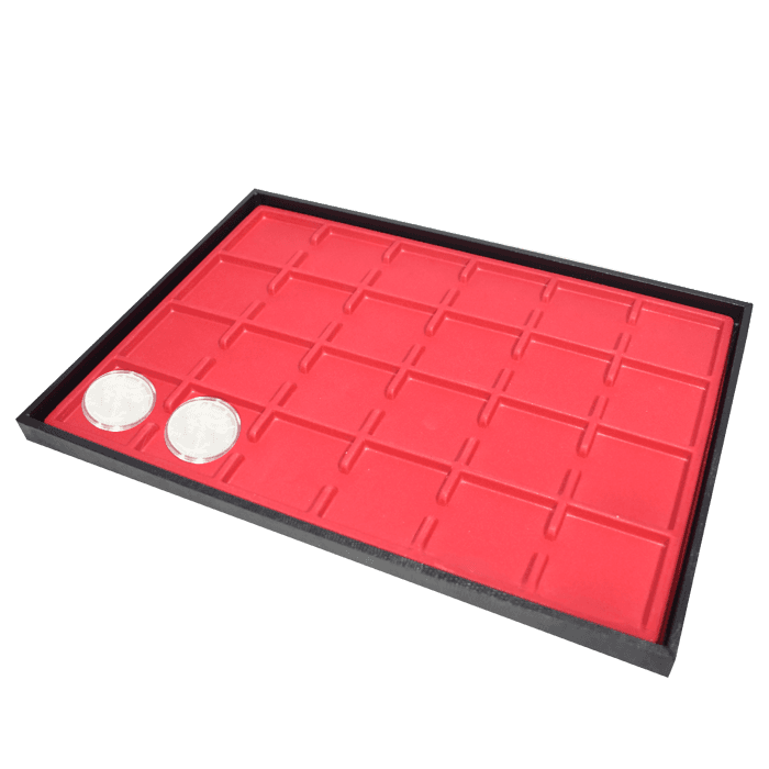 Elegant Coin Display Tray and Jewelry Pad - Dual Use (24 Slots)