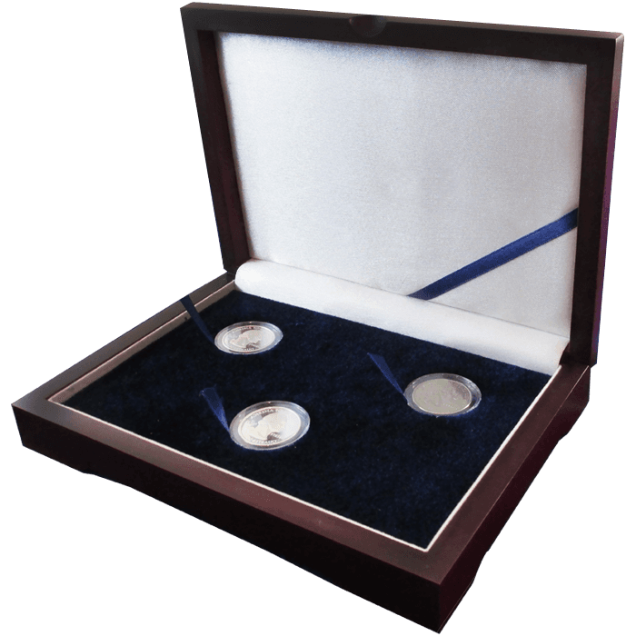 Guardhouse Wood Display Box - GH-W1300 - (3S) Holds 3 Small Guardhouse coin capsules