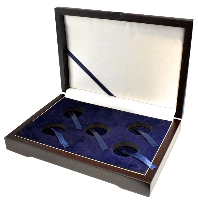 Guardhouse Wood Display Box - GH-W1300 - Holds 5 Small Guardhouse coin capsules