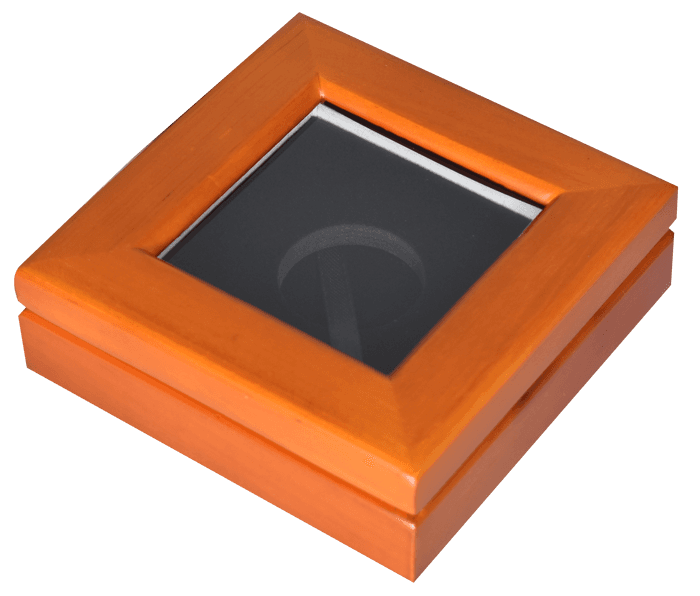 Guardhouse 3.87x3.87 Glass-top Wood Display Box - Holds Small Sized Capsule - alternate view 1
