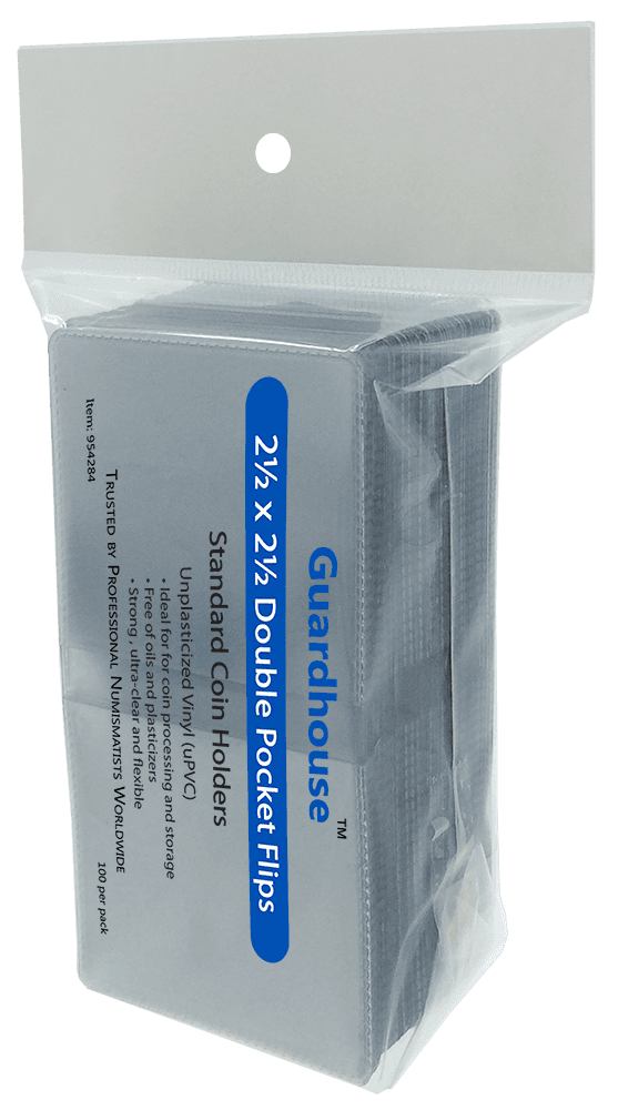 2.5x2.5 Coin Flip - Unplasticized 100 Pack