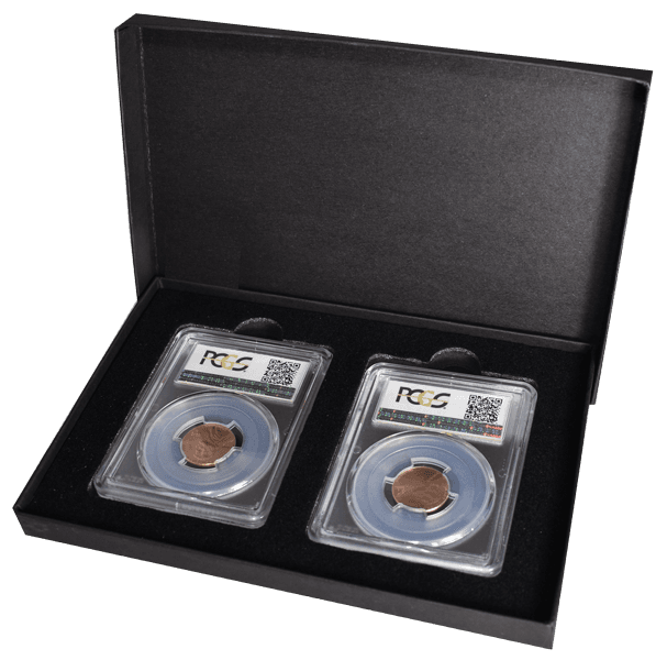 2 Slab Paperboard Certified Coin Gift Box