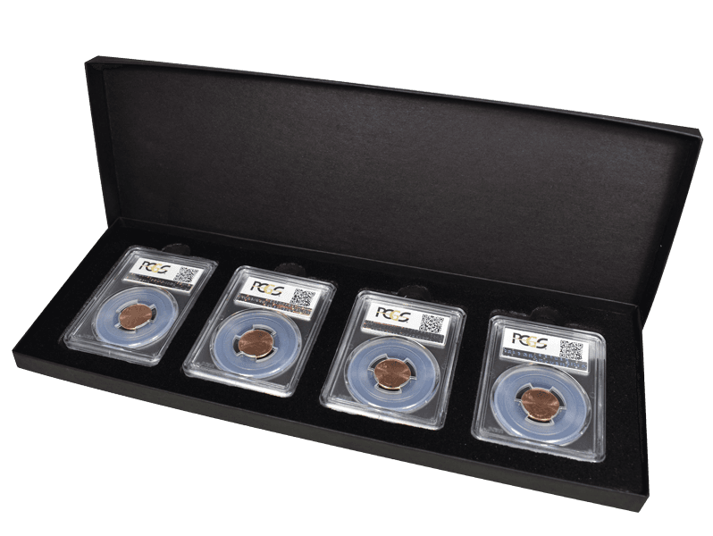 4 Slab Paperboard Certified Coin Gift Box