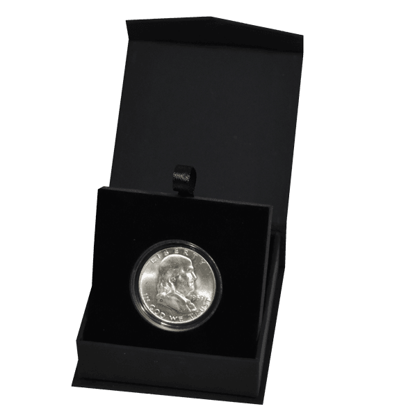 Folding Coin Capsule Box with Magnetic Lid and Stand Insert - Medium Capsule - alternate view 1