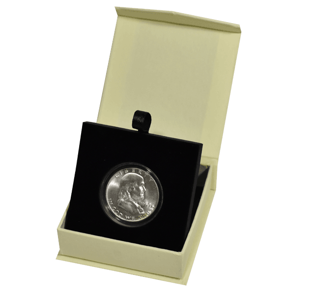 Folding Coin Capsule Box with Magnetic Lid and Stand Insert - Medium Capsule - alternate view 2