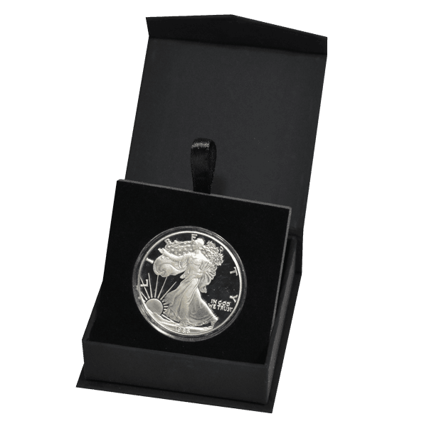 Folding Coin Capsule Box with Magnetic Lid and Stand Insert - Large Capsule - alternate view 1