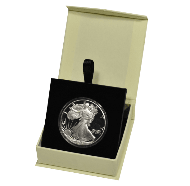 Folding Coin Capsule Box with Magnetic Lid and Stand Insert - Large Capsule - alternate view 2