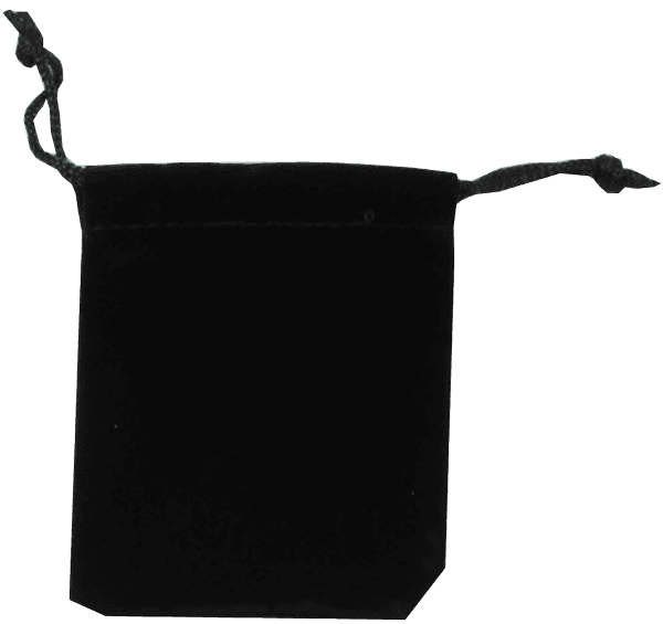 Velour Drawstring Pouch - 2.75x3.25 Black