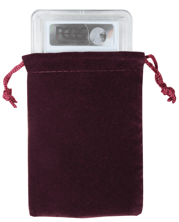 Velour Drawstring Pouch - 3x4.25 Maroon