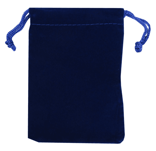 Velour Drawstring Pouch - 5x7.5 Royal Blue