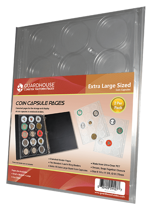 Coin Capsule Page - Extra Large (PET Vac Form) - alternate view 1