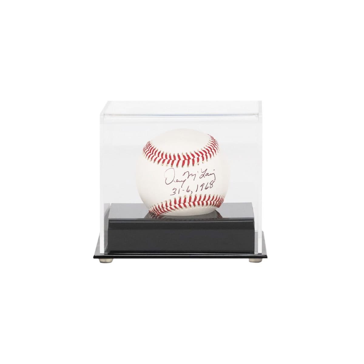 BCW Acrylic Baseball Display front view with ball