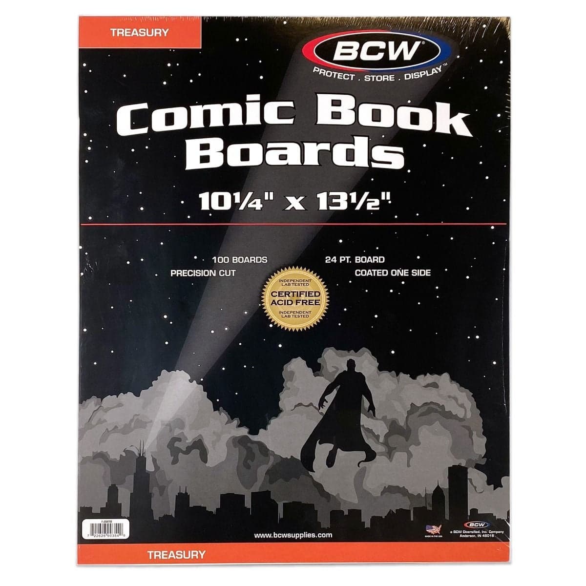 Package of BCW Treasury Comic Book Boards, front view