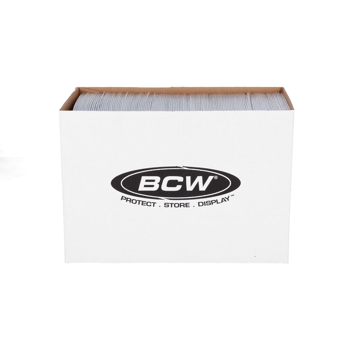 BCW Magazine Storage Box. Side view filled with magazines