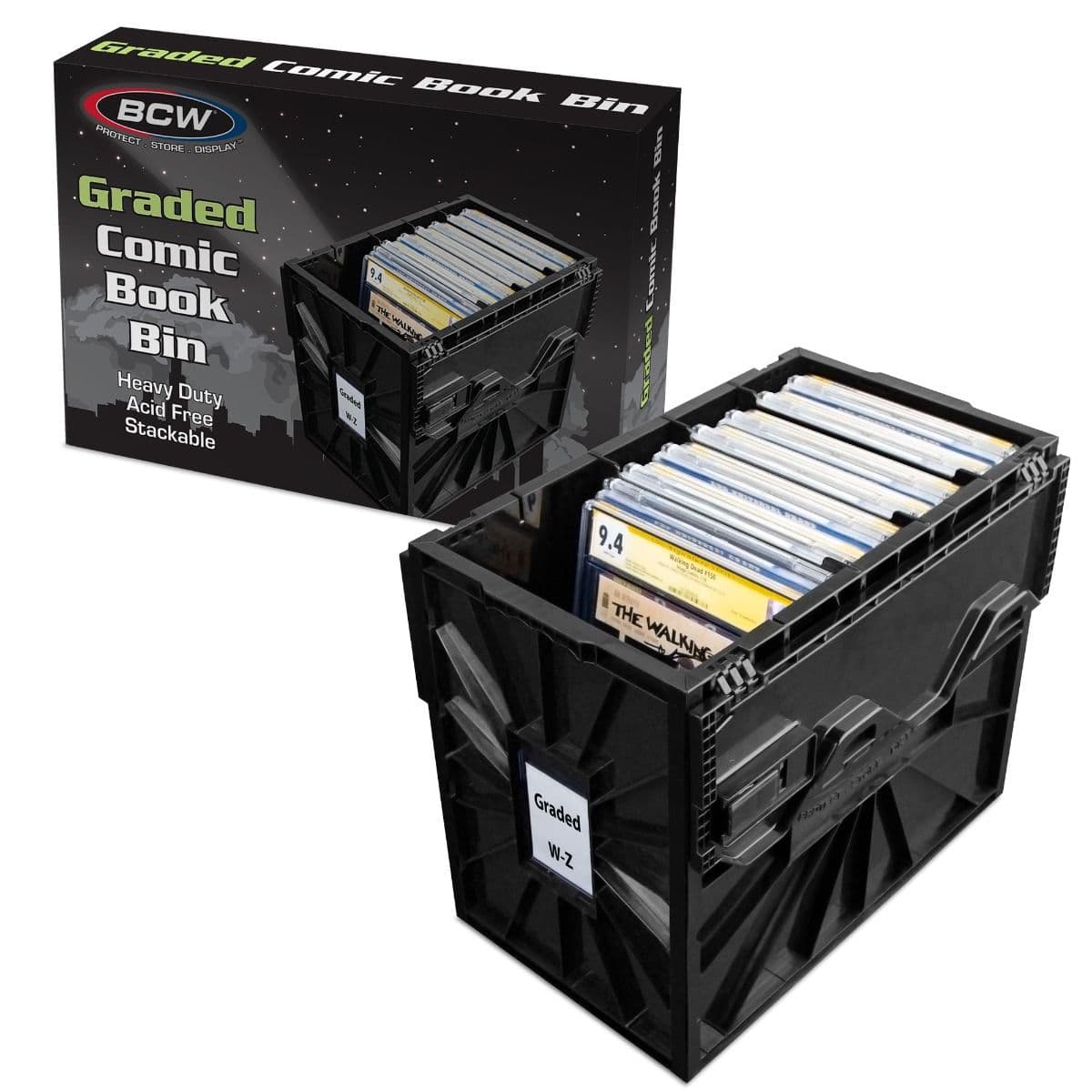 BCW graded comic book bin. group packaging