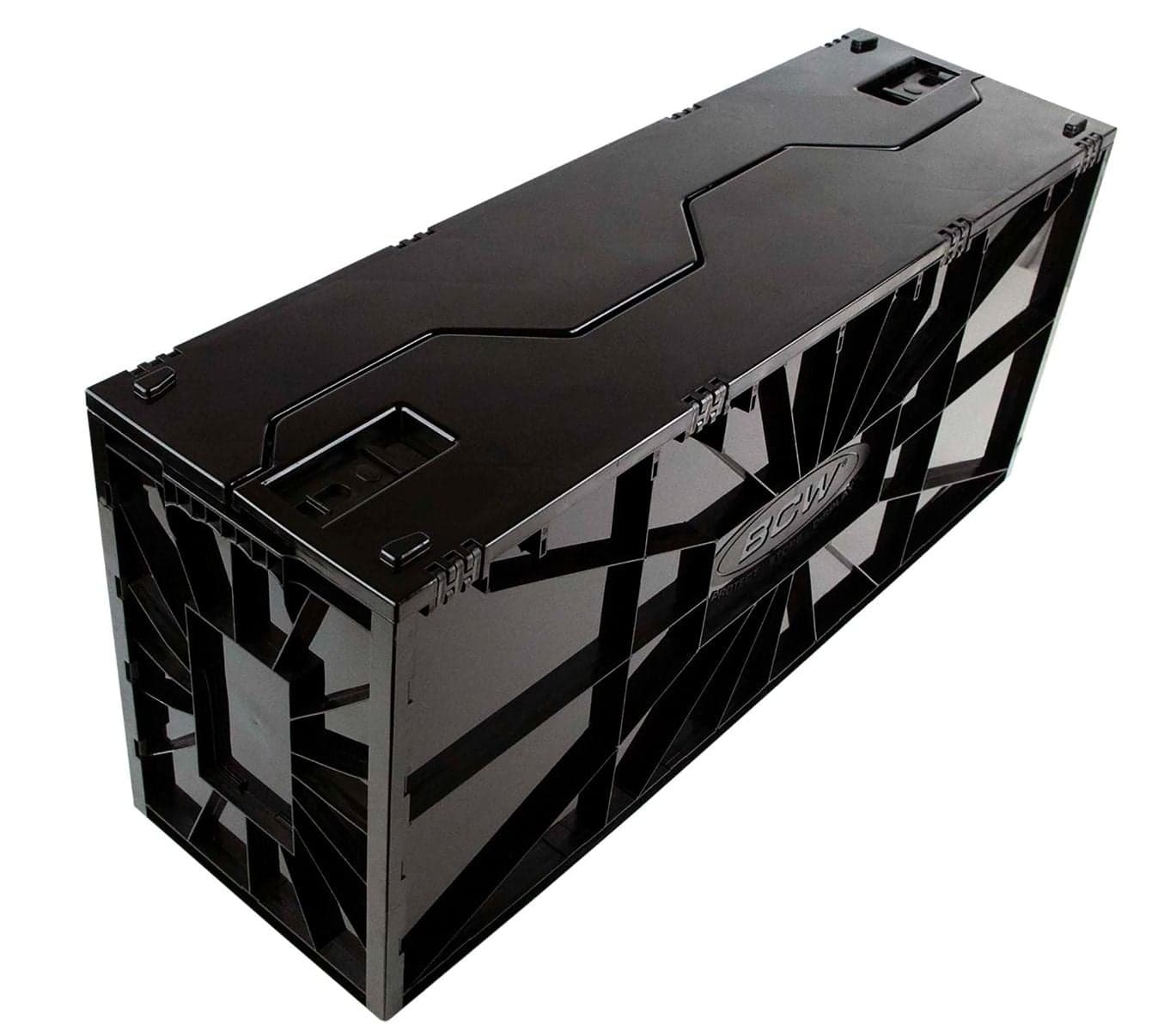 Assembled BCW comic book long bin, closed