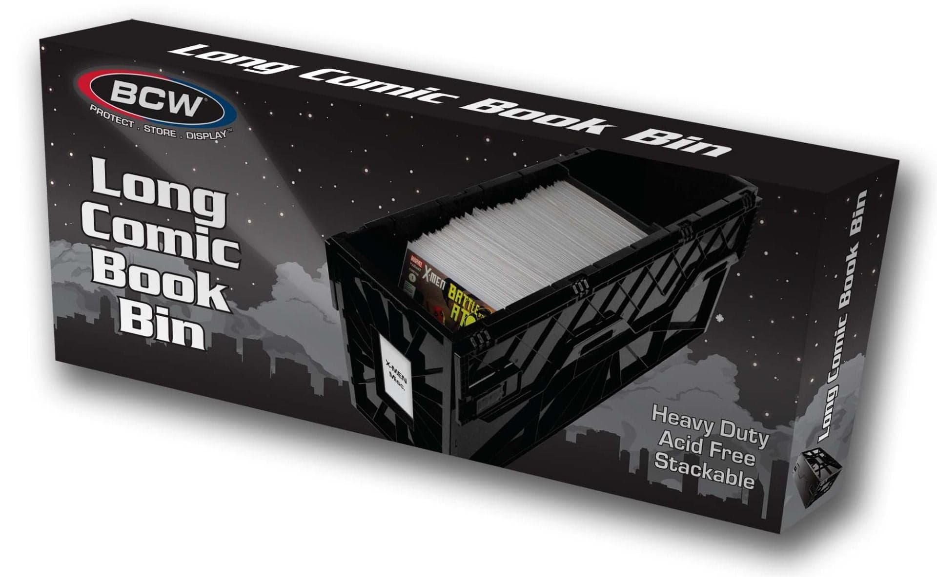 Package for BCW long comic book bin