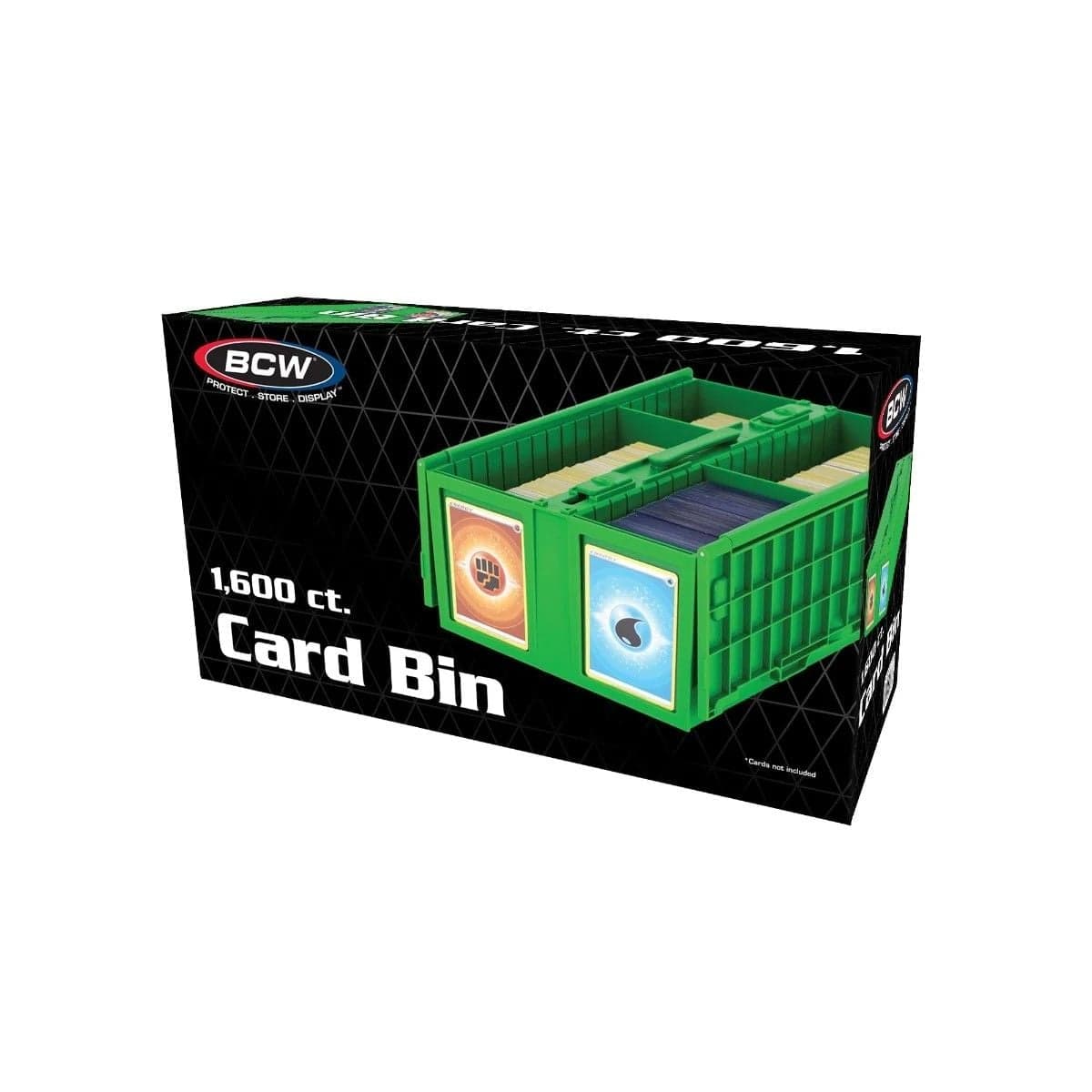 Collectible Card Bin - 1600 - Green packaging front angle
