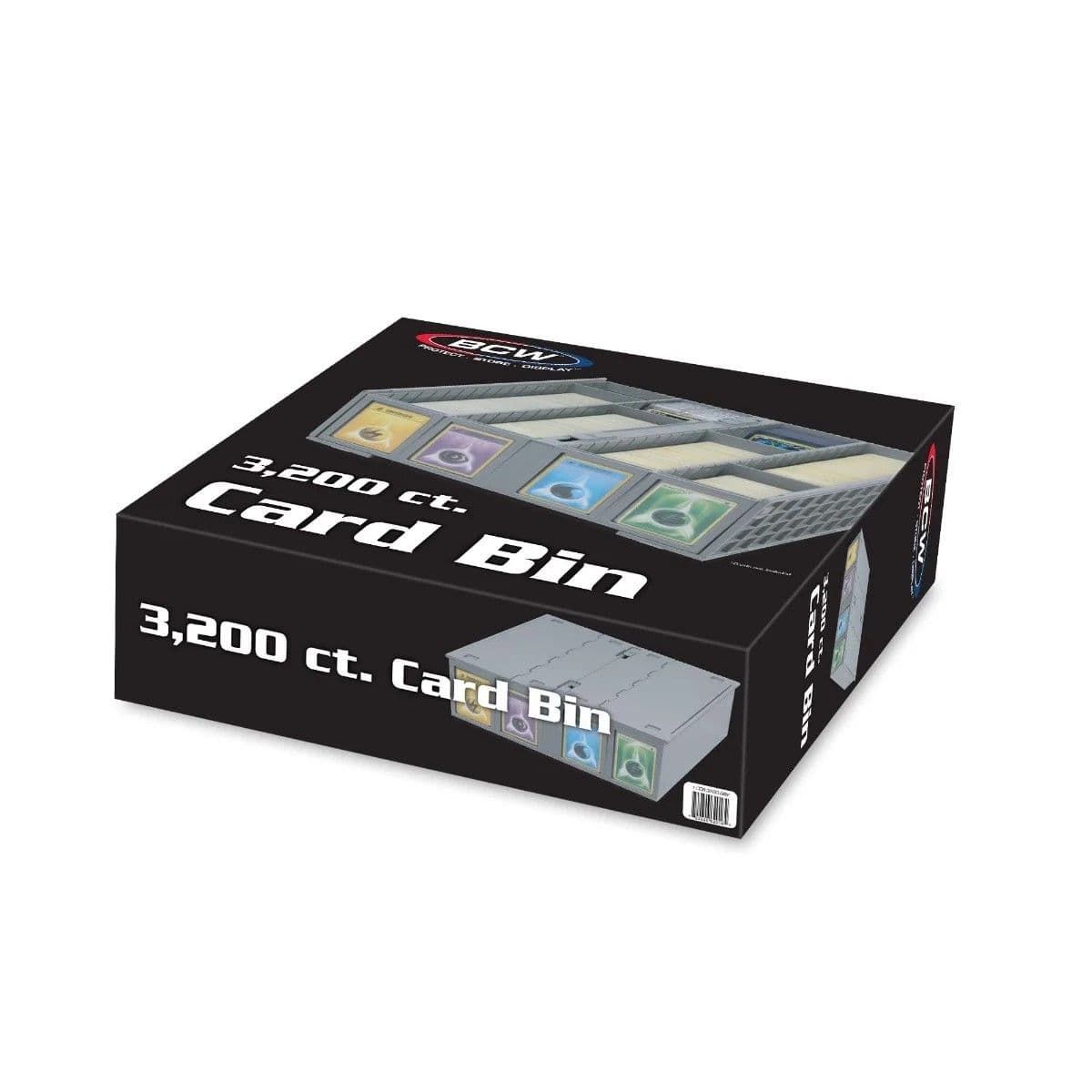 BCW 3200 count Collectible Card Bin gray. packaging
