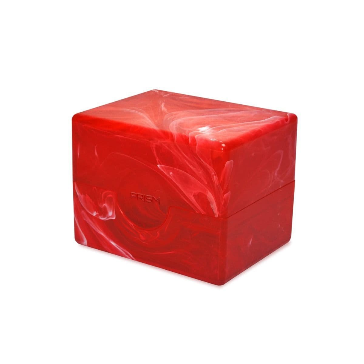 Spectrum Carnelian Red Prism Deck Case, closed