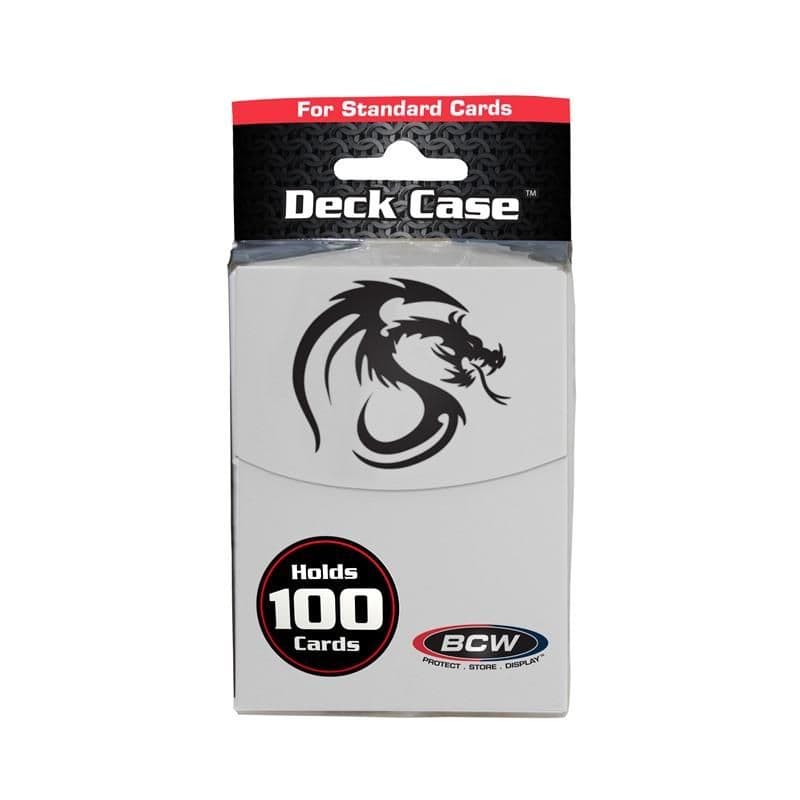 One BCW large deck case in white inside package.