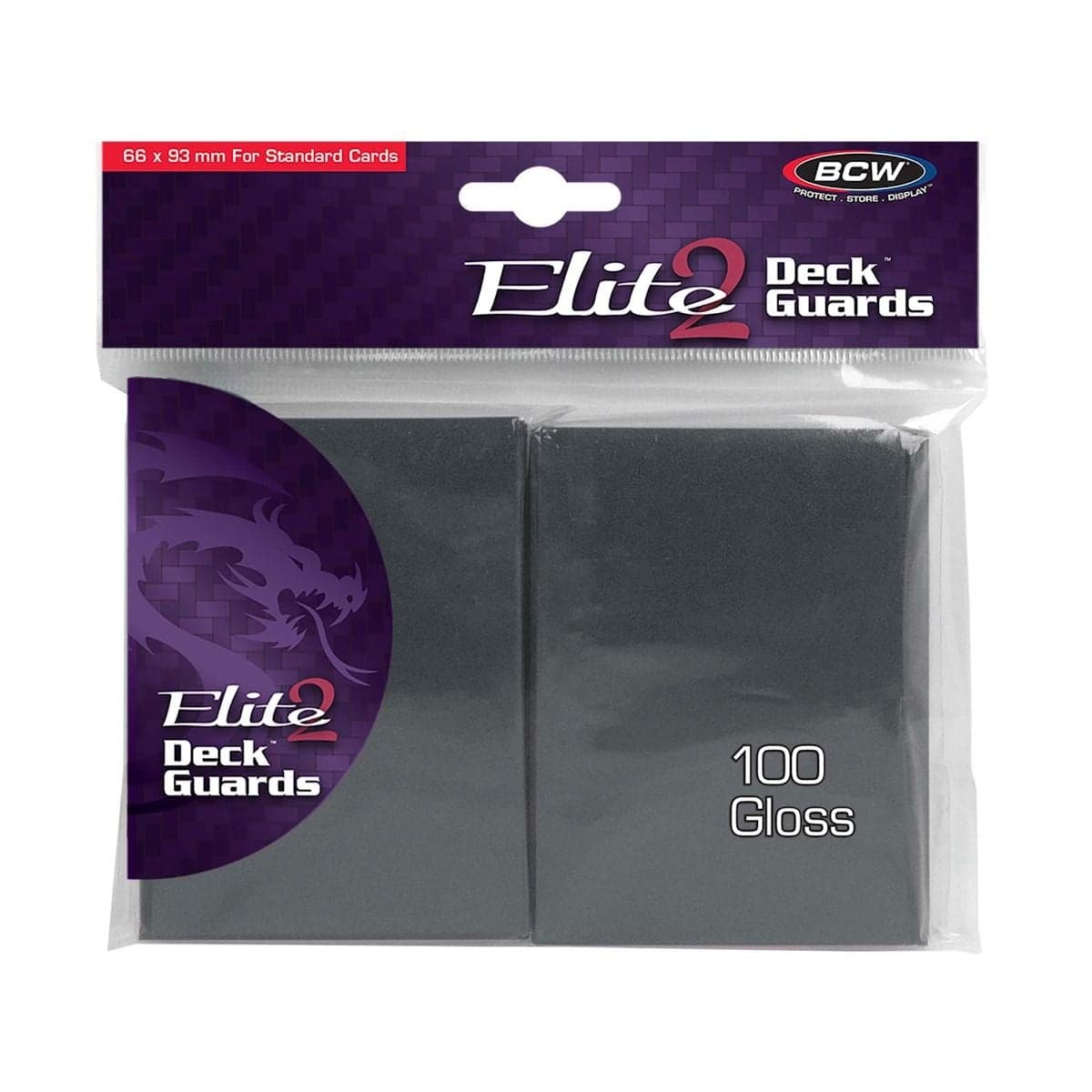 One pack of 100 BCW Deck Guard Elite2 in cool gray