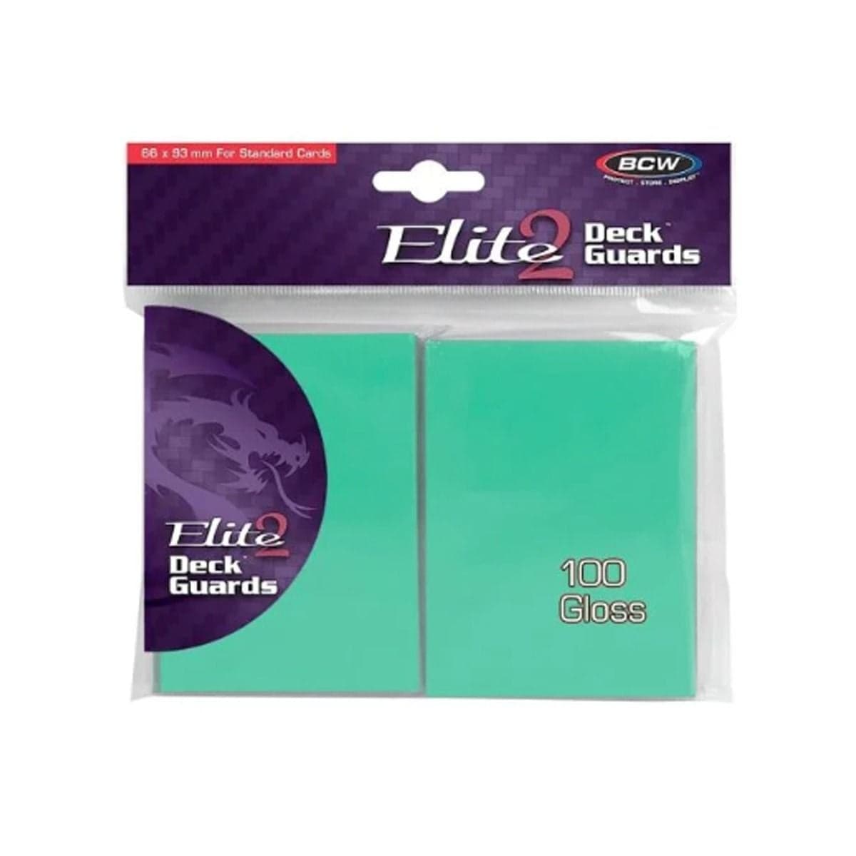 One pack of 100 BCW Deck Guard Elite2 in seafoam.