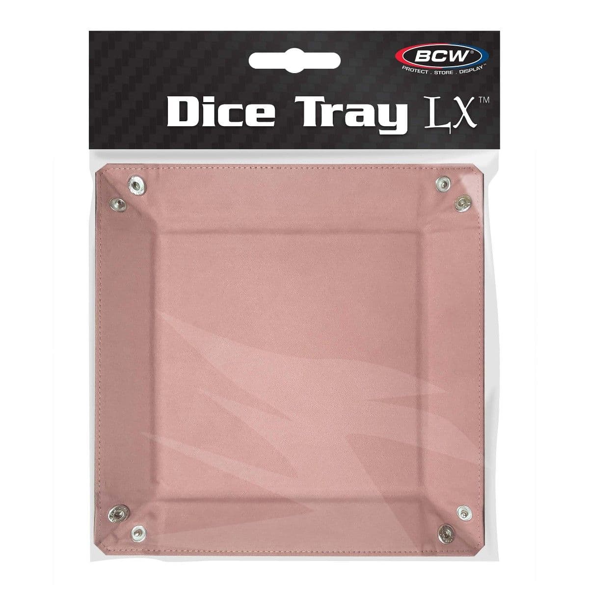 BCW Square Dice Tray - Pink inside packaging