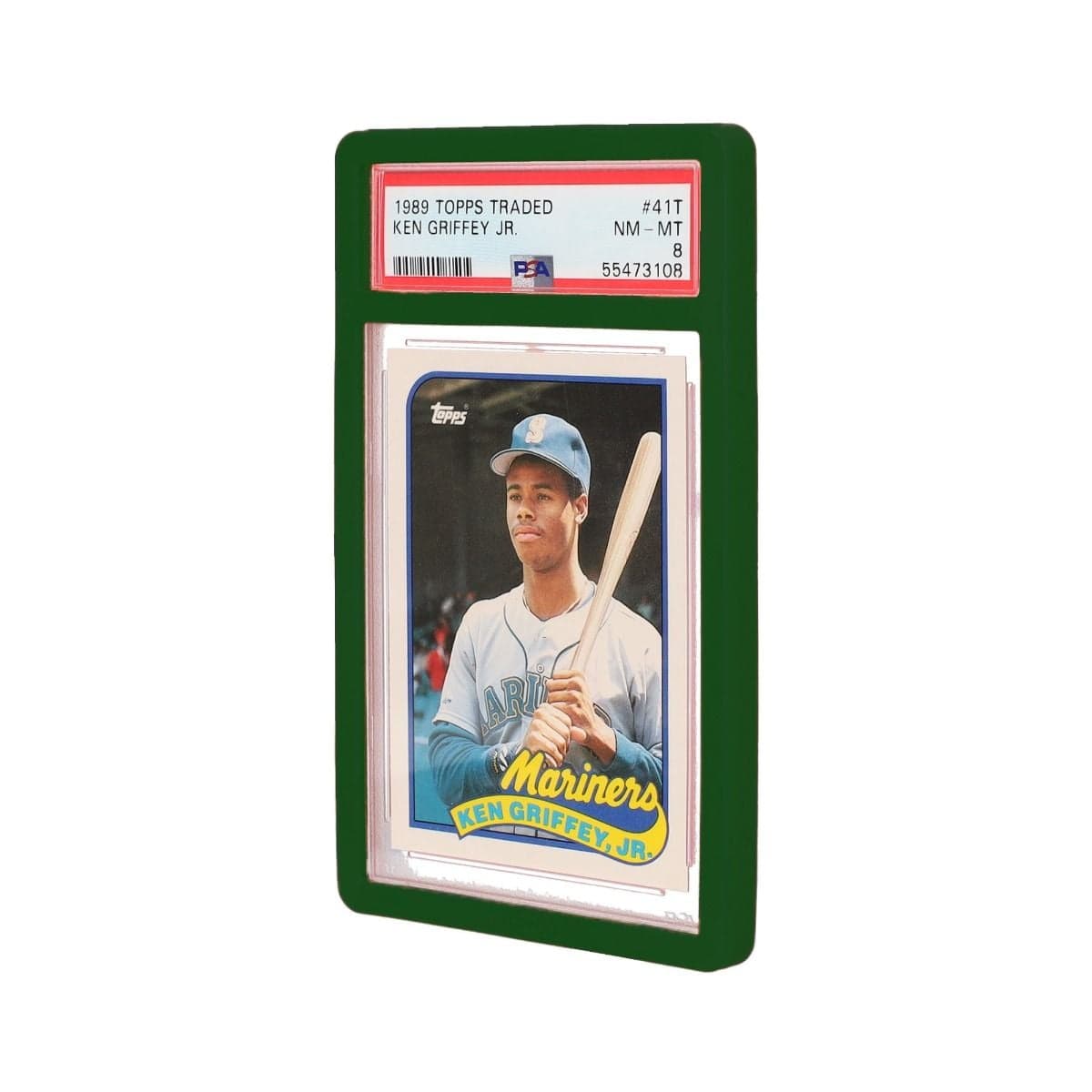 A single Slab Bumper - PSA Graded Card - Green with card inside bumper