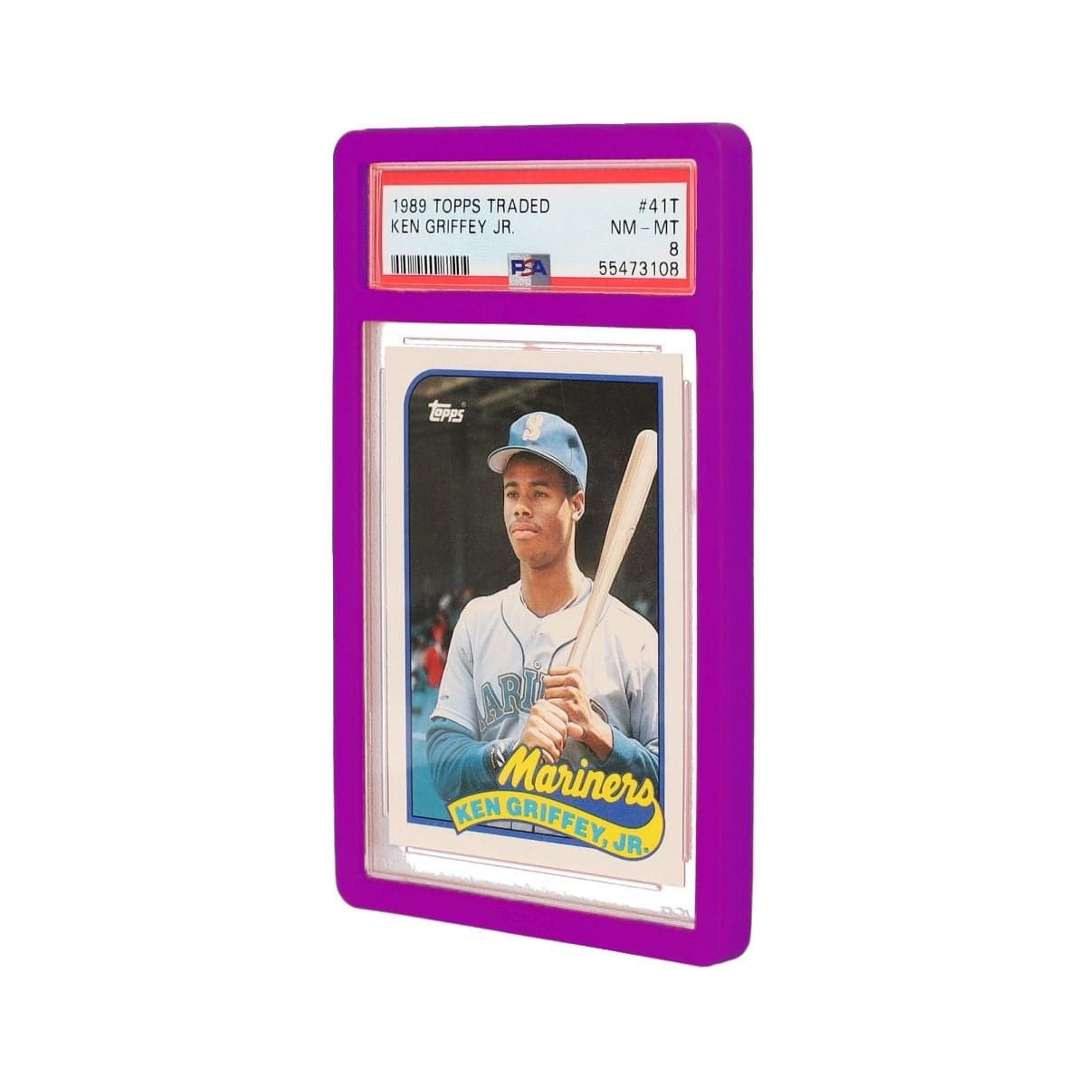 A single Slab Bumper - PSA Graded Card - Purple with card inside bumper