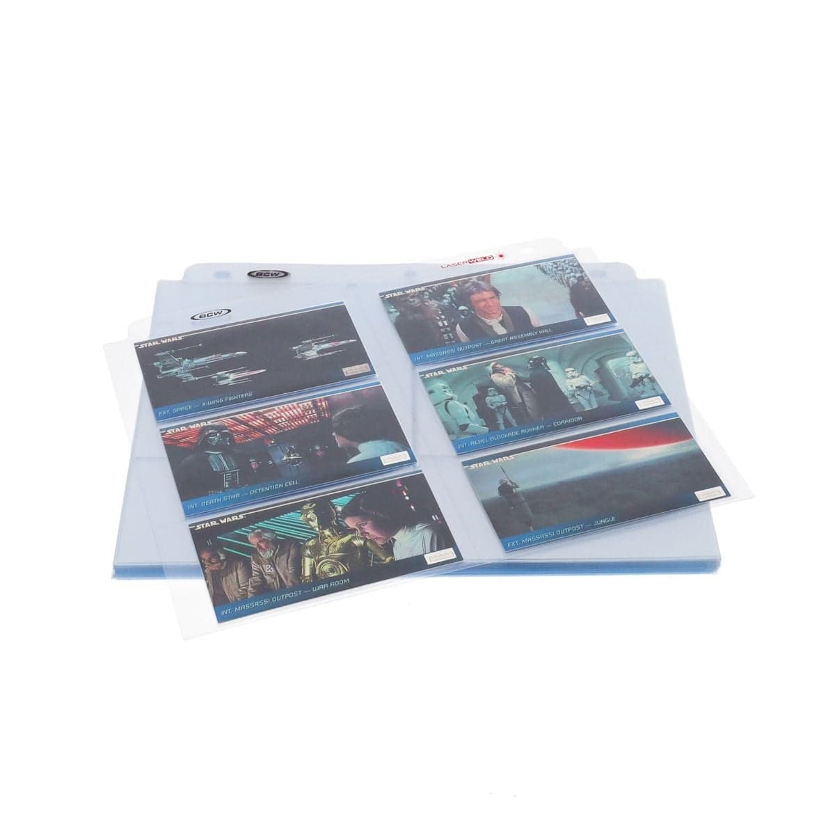 BCW Laserweld 6-Pocket pages with cards